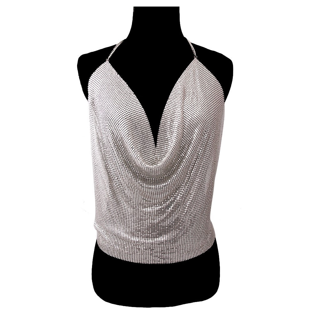 Liquid Mesh Halter Top